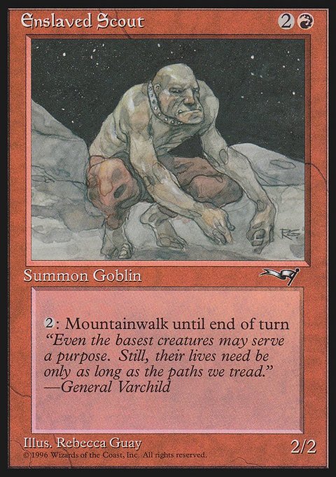 Enslaved Scout, Alliances #71b, Magic: The Gathering card