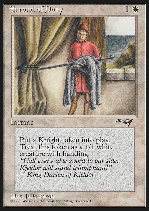 Errand of Duty, Alliances #2a, Magic: The Gathering card