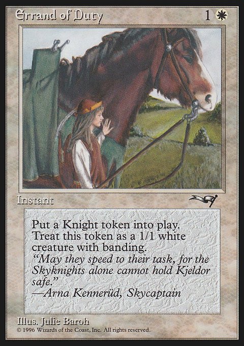Errand of Duty, Alliances #2b, Magic: The Gathering card