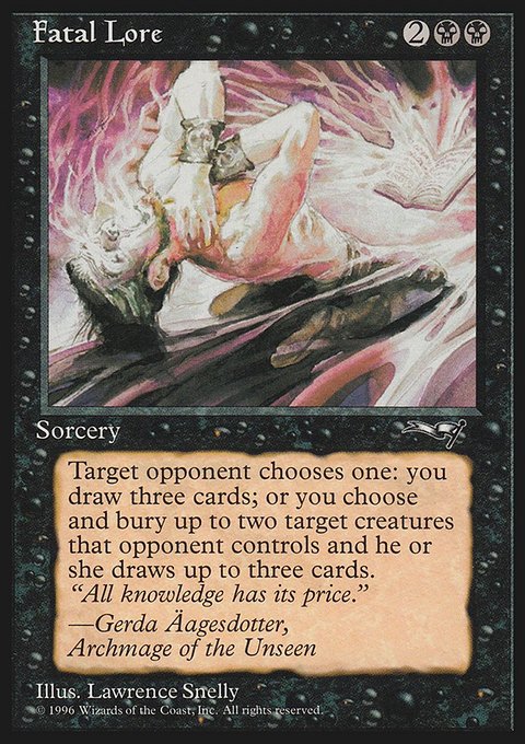 Fatal Lore, Alliances #48, Magic: The Gathering card