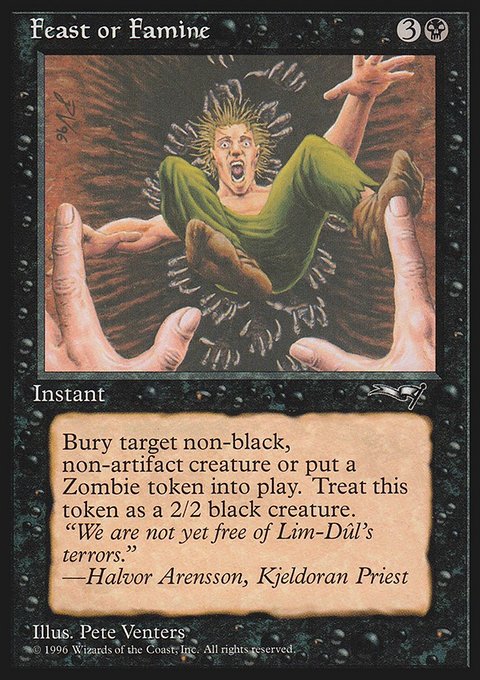 Feast or Famine, Alliances #49a, Magic: The Gathering card