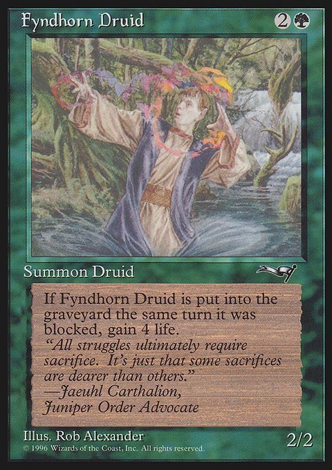 Fyndhorn Druid, Alliances #90a, Magic: The Gathering card