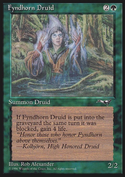 Fyndhorn Druid, Alliances #90b, Magic: The Gathering card