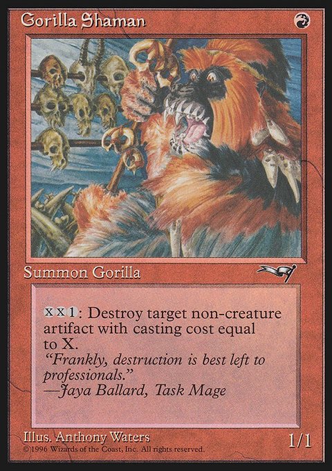 Gorilla Shaman, Alliances #72a, Magic: The Gathering card
