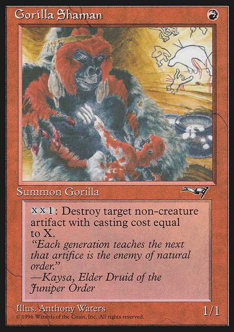 Gorilla Shaman, Alliances #72b, Magic: The Gathering card
