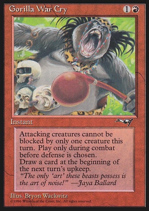 Gorilla War Cry, Alliances #73a, Magic: The Gathering card