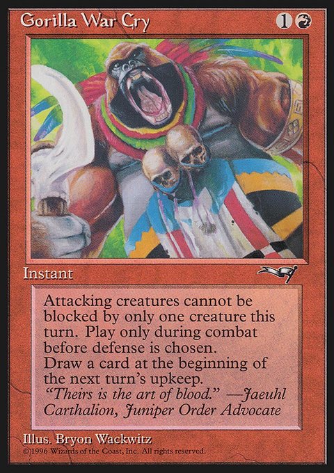 Gorilla War Cry, Alliances #73b, Magic: The Gathering card
