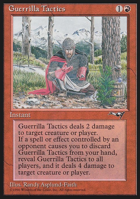 Guerrilla Tactics, Alliances #74a, Magic: The Gathering card