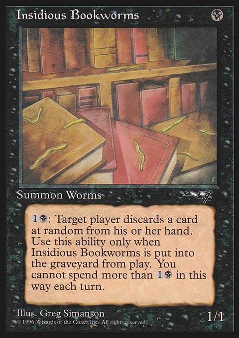 Insidious Bookworms, Alliances #51a, Magic: The Gathering card