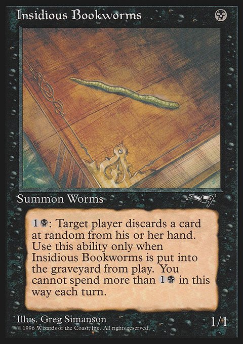 Insidious Bookworms, Alliances #51b, Magic: The Gathering card