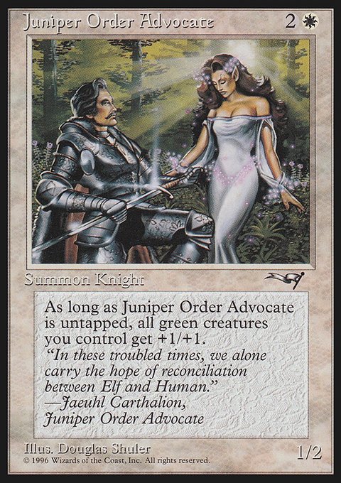 Juniper Order Advocate, Alliances #6, Magic: The Gathering card