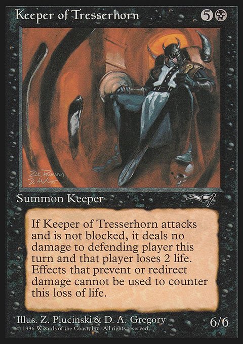 Keeper of Tresserhorn, Alliances #52, Magic: The Gathering card