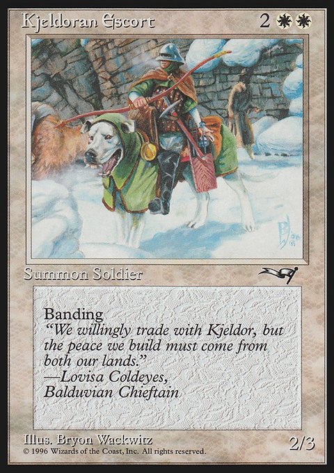 Kjeldoran Escort, Alliances #7a, Magic: The Gathering card