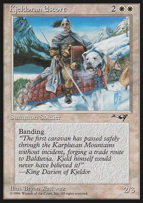 Kjeldoran Escort, Alliances #7b, Magic: The Gathering card