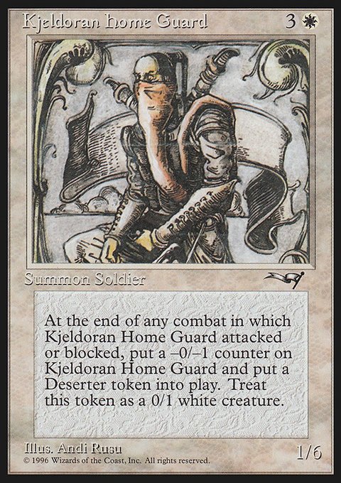 Kjeldoran Home Guard, Alliances #8, Magic: The Gathering card
