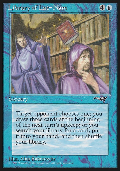 Library of Lat-Nam, Alliances #31, Magic: The Gathering card