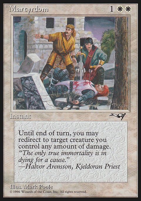 Martyrdom, Alliances #10b, Magic: The Gathering card