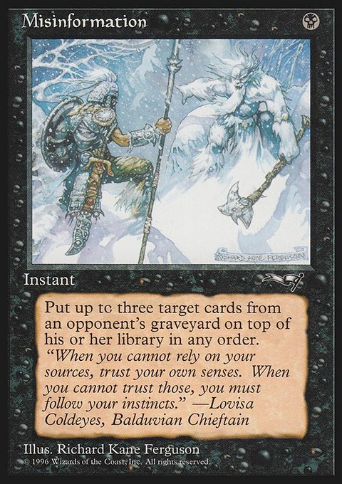 Misinformation, Alliances #56, Magic: The Gathering card