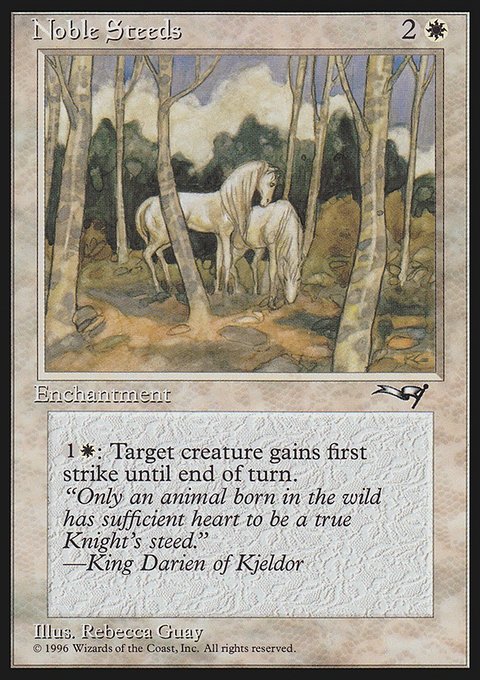 Noble Steeds, Alliances #11a, Magic: The Gathering card