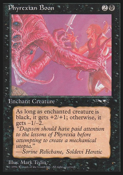 Phyrexian Boon, Alliances #58b, Magic: The Gathering card