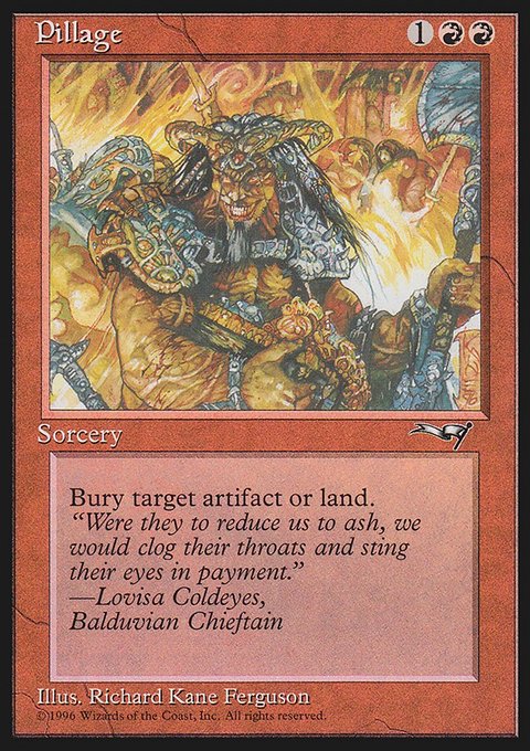 Pillage, Alliances #76, Magic: The Gathering card