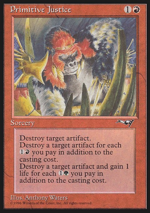Primitive Justice, Alliances #77, Magic: The Gathering card