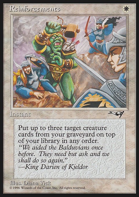 Reinforcements, Alliances #12a, Magic: The Gathering card