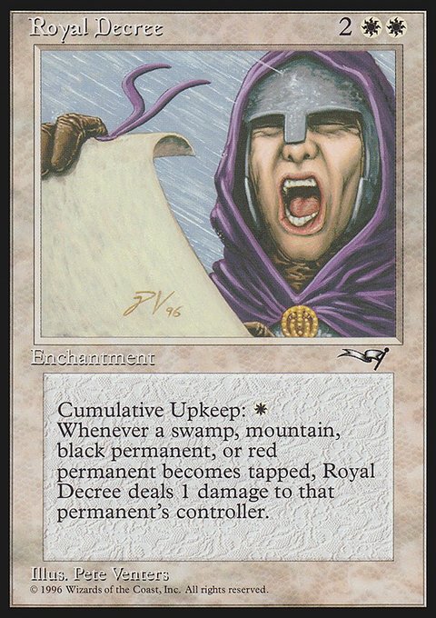 Royal Decree, Alliances #14, Magic: The Gathering card