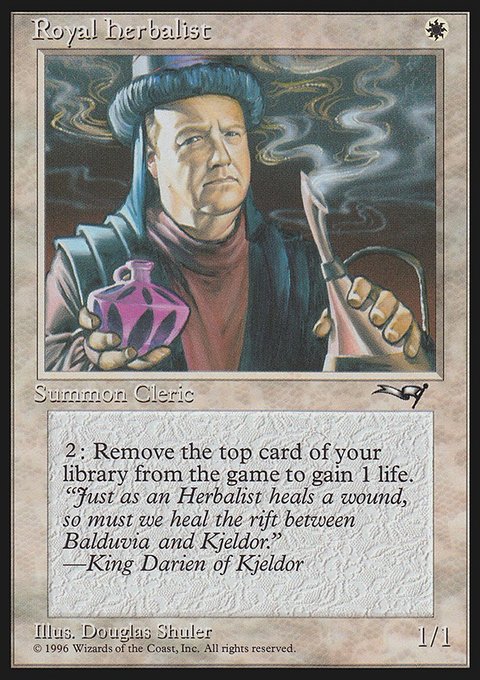 Royal Herbalist, Alliances #15a, Magic: The Gathering card