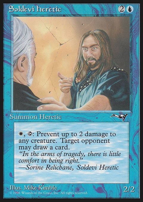 Soldevi Heretic, Alliances #33a, Magic: The Gathering card