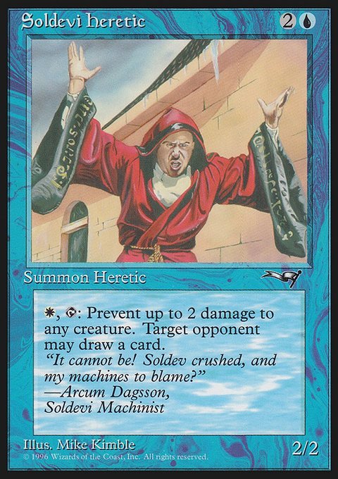 Soldevi Heretic, Alliances #33b, Magic: The Gathering card