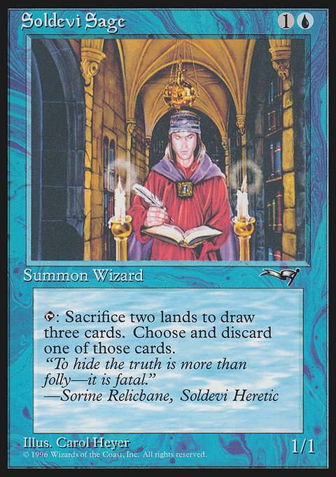 Soldevi Sage, Alliances #34a, Magic: The Gathering card
