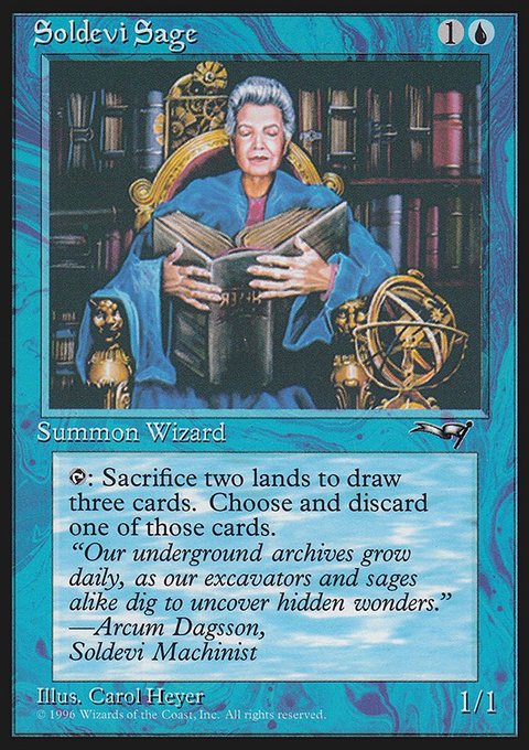 Soldevi Sage, Alliances #34b, Magic: The Gathering card