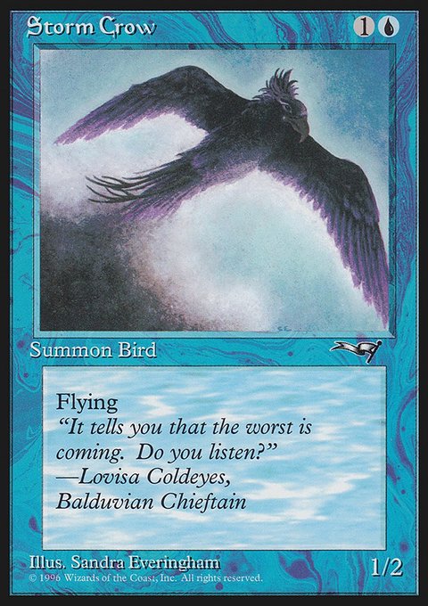 Storm Crow, Alliances #36a, Magic: The Gathering card