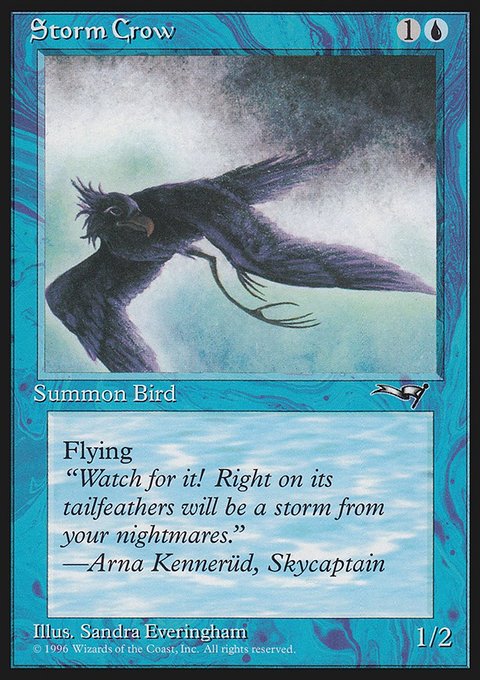 Storm Crow, Alliances #36b, Magic: The Gathering card