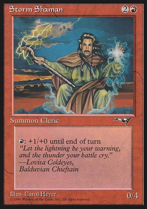 Storm Shaman, Alliances #81a, Magic: The Gathering card