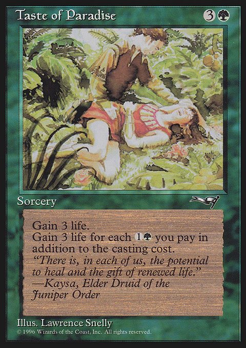 Taste of Paradise, Alliances #100b, Magic: The Gathering card