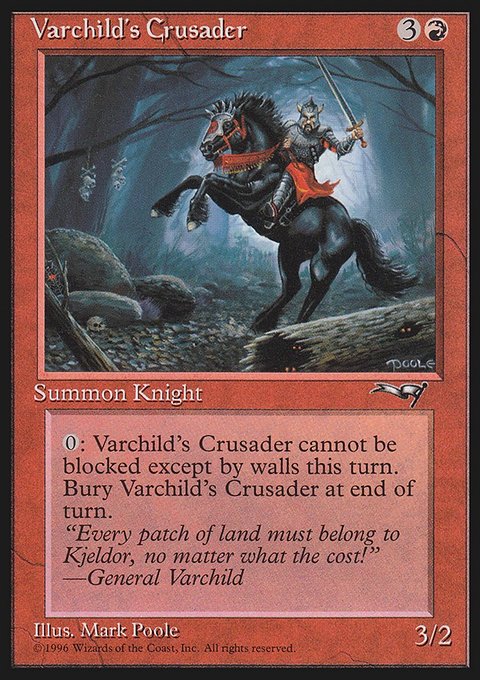 Varchild's Crusader, Alliances #82b, Magic: The Gathering card