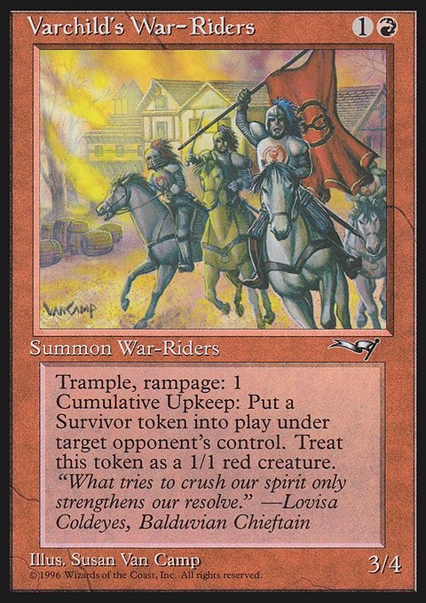 Varchild's War-Riders, Alliances #83, Magic: The Gathering card