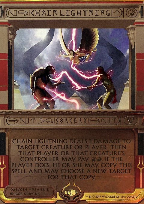 Chain Lightning, Amonkhet Invocations #26, Magic: The Gathering card