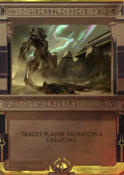 Diabolic Edict, Amonkhet Invocations #41, Magic: The Gathering card