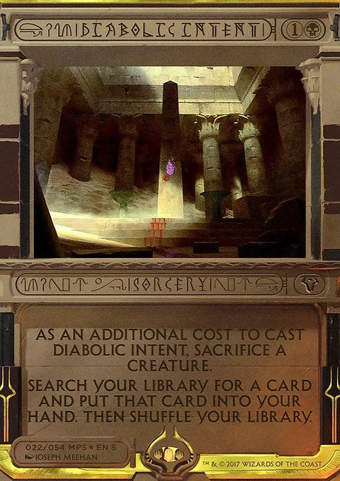 Diabolic Intent, Amonkhet Invocations #22, Magic: The Gathering card