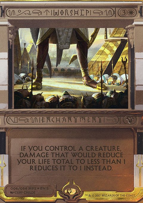 Worship, Amonkhet Invocations #6, Magic: The Gathering card