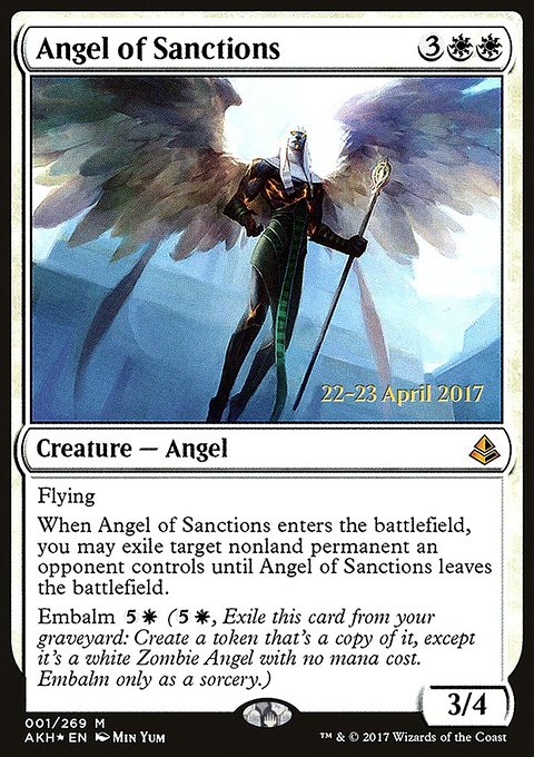 Angel of Sanctions, Amonkhet Promos #1s, Magic: The Gathering card
