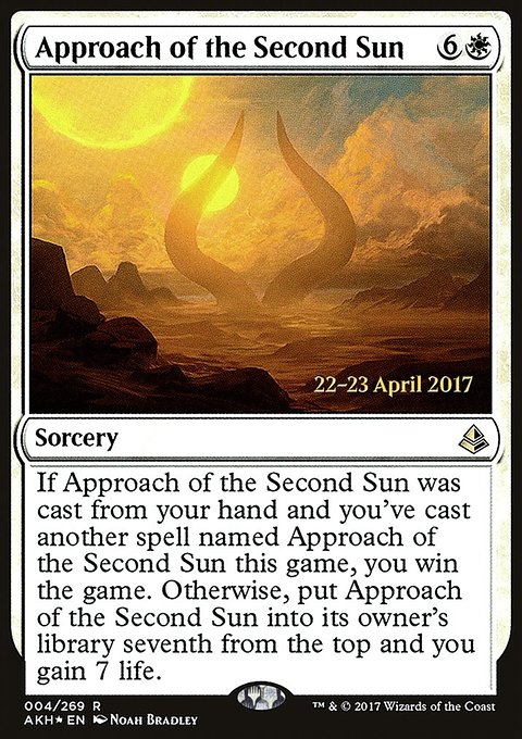 Approach of the Second Sun, Amonkhet Promos #4s, Magic: The Gathering card