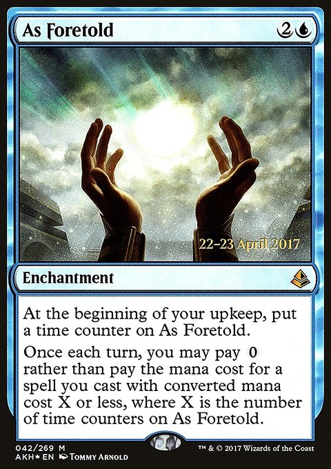 As Foretold, Amonkhet Promos #42s, Magic: The Gathering card