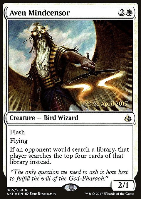 Aven Mindcensor, Amonkhet Promos #5s, Magic: The Gathering card