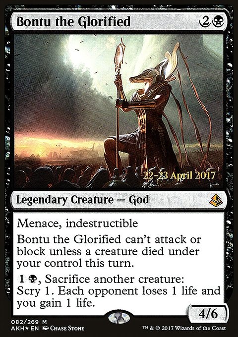Bontu the Glorified, Amonkhet Promos #82s, Magic: The Gathering card