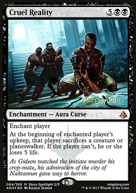 Cruel Reality, Amonkhet Promos #84s, Magic: The Gathering card