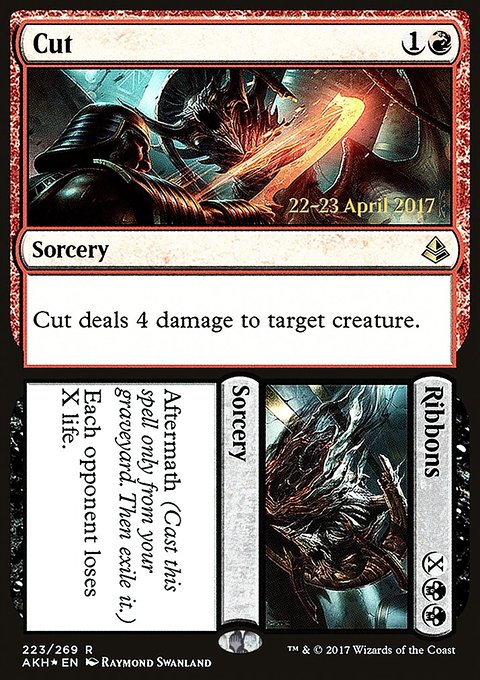 Cut // Ribbons, Amonkhet Promos #223s, Magic: The Gathering card